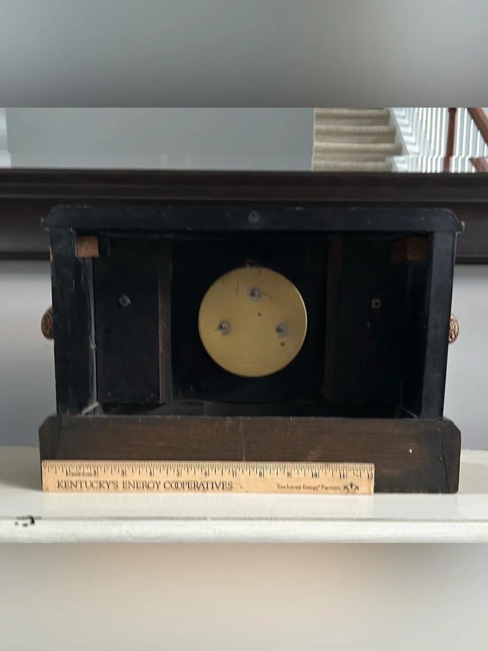 Antique Black and Gold Welby Vintage Mantel Clock